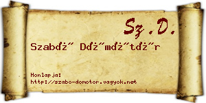 Szabó Dömötör névjegykártya